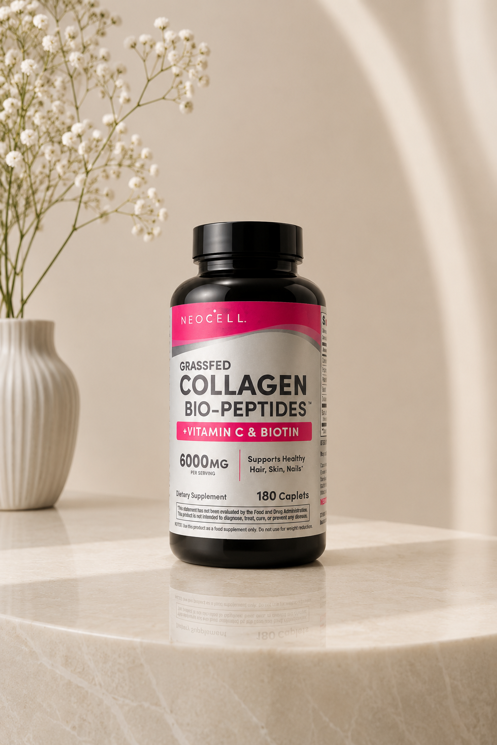 Neocell Grassfed Collagen Peptides + C & Biotin, 6000 mg