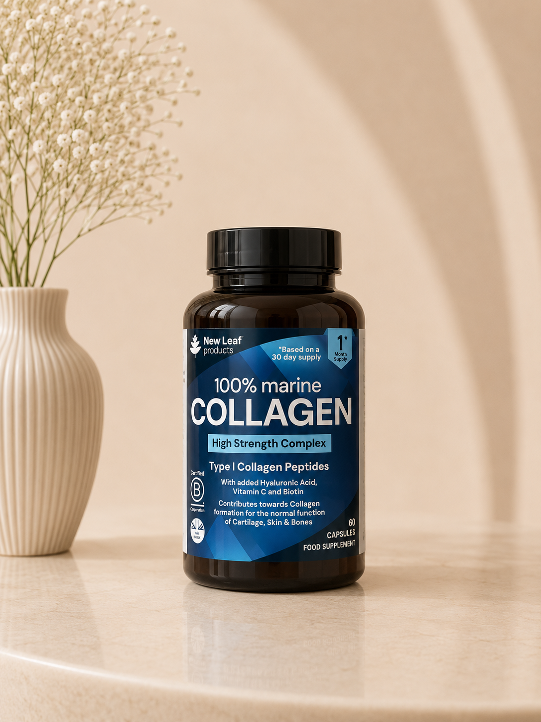 New Leaf Products Marine Collagen 60 Capsules