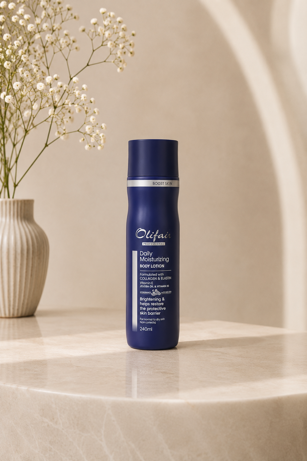 Olifair Daily Moisturizing Body Lotion with Vitamin B3 and Hyaluronic