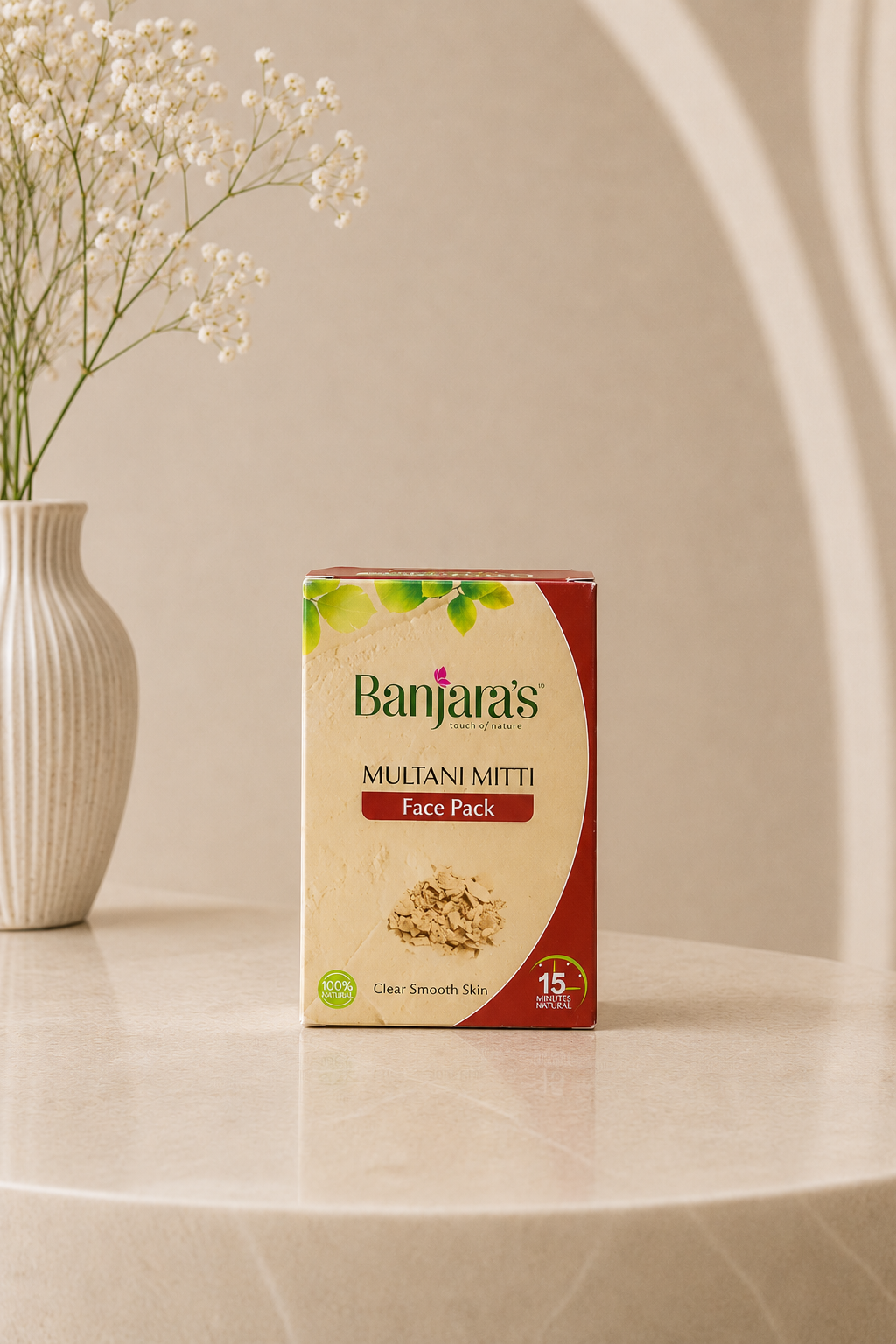 Banjara’s Multani Mitti Face Pack Powder – 100g (5*20g)
